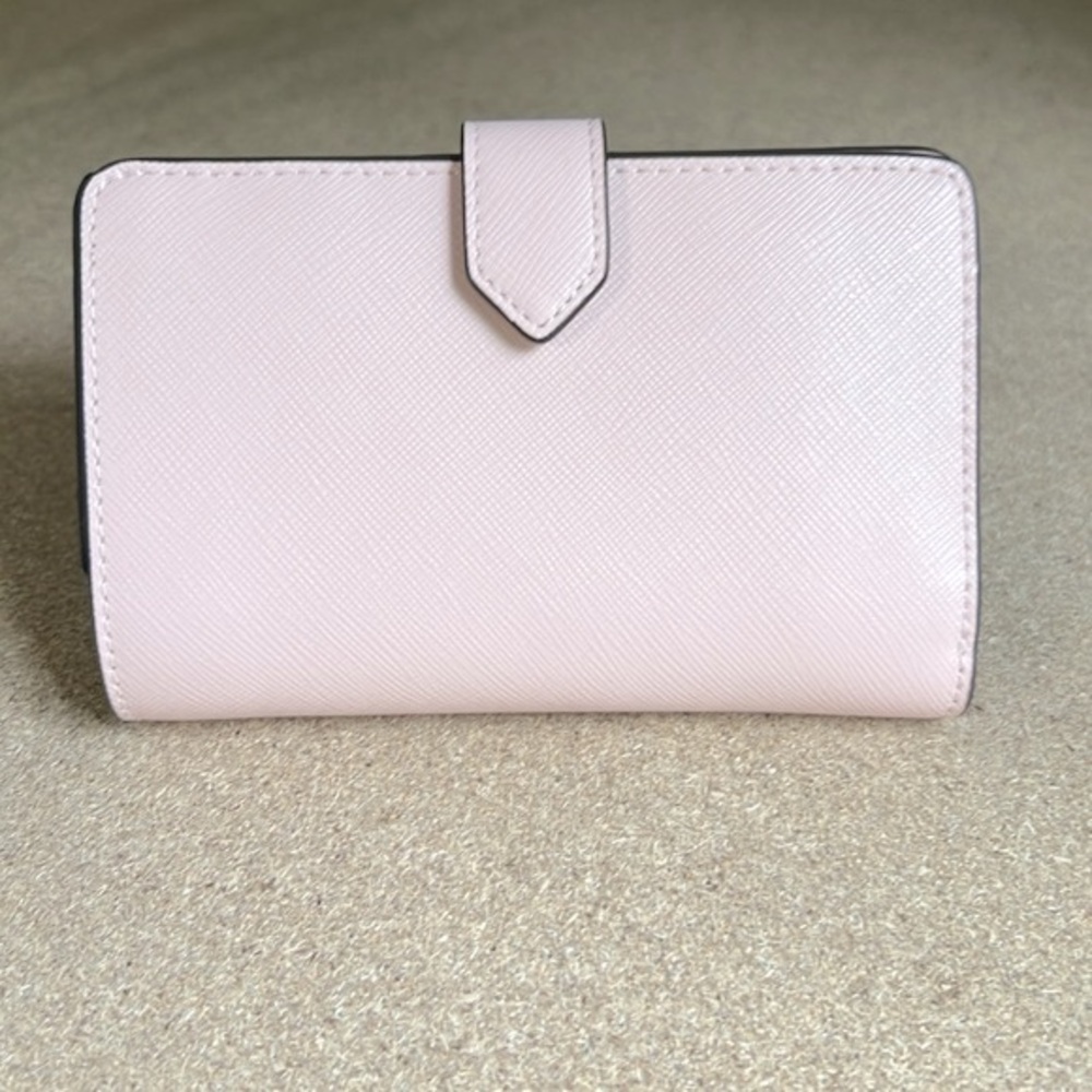 NWT Kate Spade Staci Medium Compact Bifold Wallet (Chalk Pink) - Picture 2 of 9